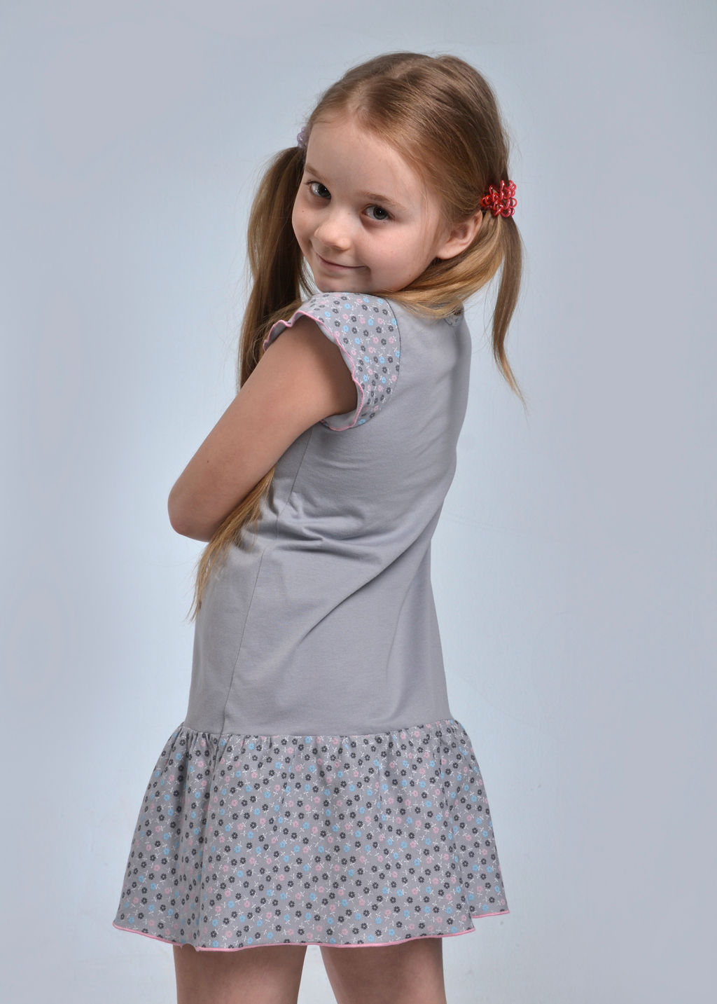 Платье детское "HAWAII"(серый №3)