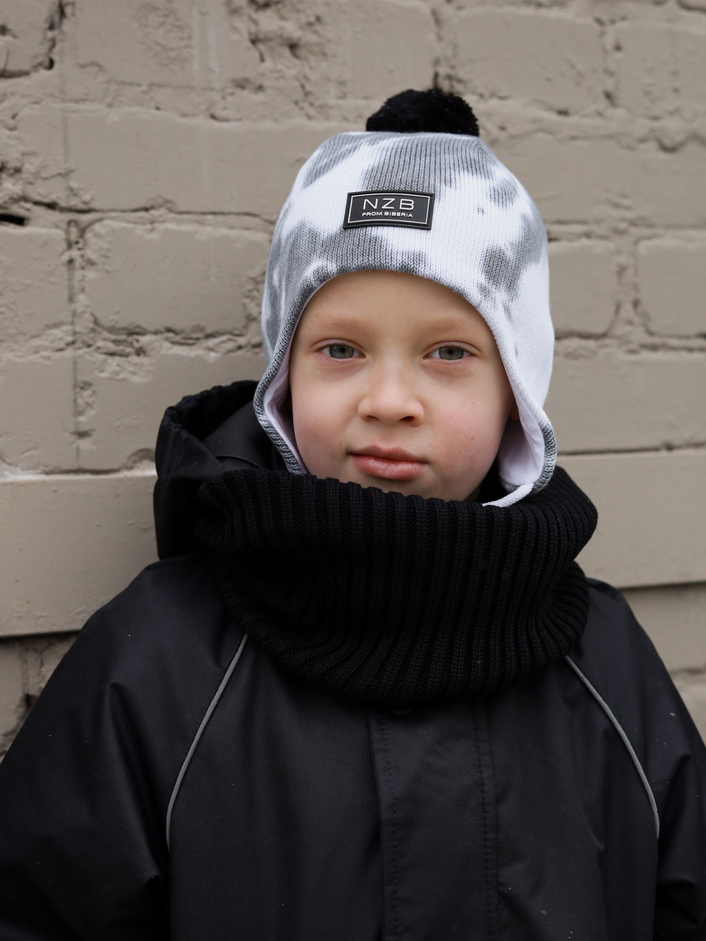 Шапка на завязках, серый - Inzibe фото 3