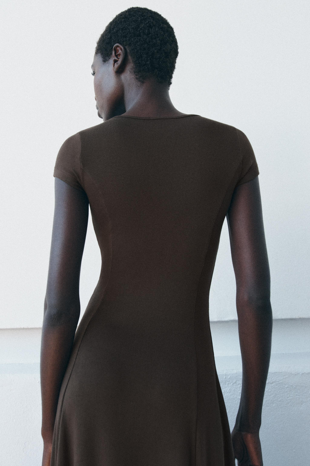 LONG RIBBED DRESS - Zara фото 4