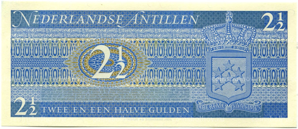 2 1/2 гульдена 1970 года Нидерландские Антильские Острова