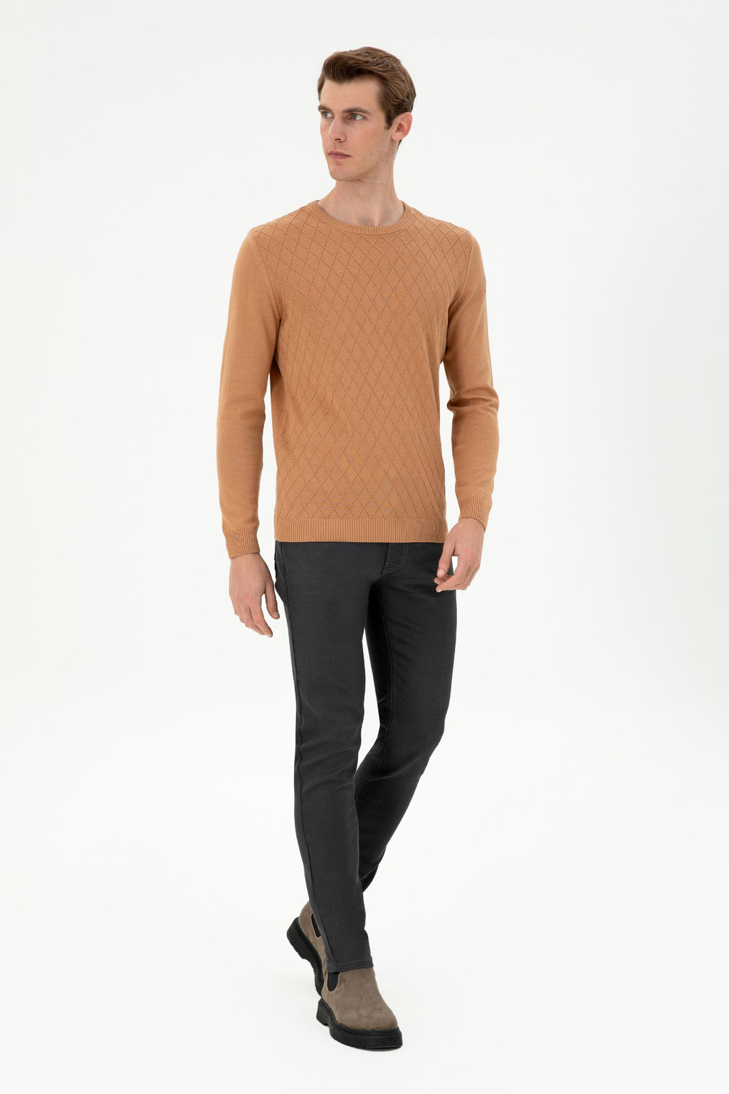 Мужской светло-коричневый свитер Неожиданная скидка в корзине - U.s. polo assn фото 4