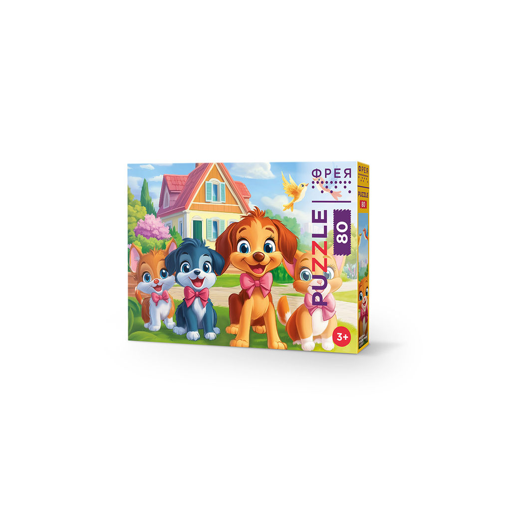 ФРЕЯ Пазл 80 элемент. PZL-80/13 Веселые пушистики
