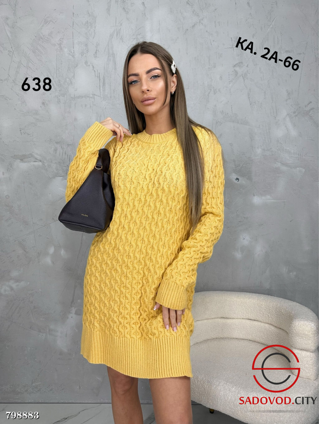 Туника двухцветная из шерсти - Bruno фото 7