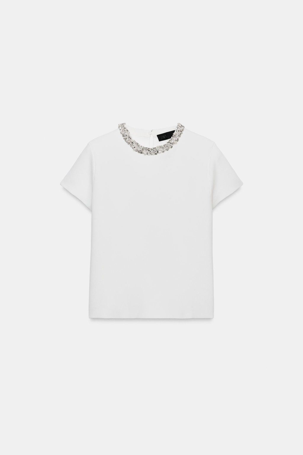 TOP PUNTO ABALORIOS JOYA / Blanco