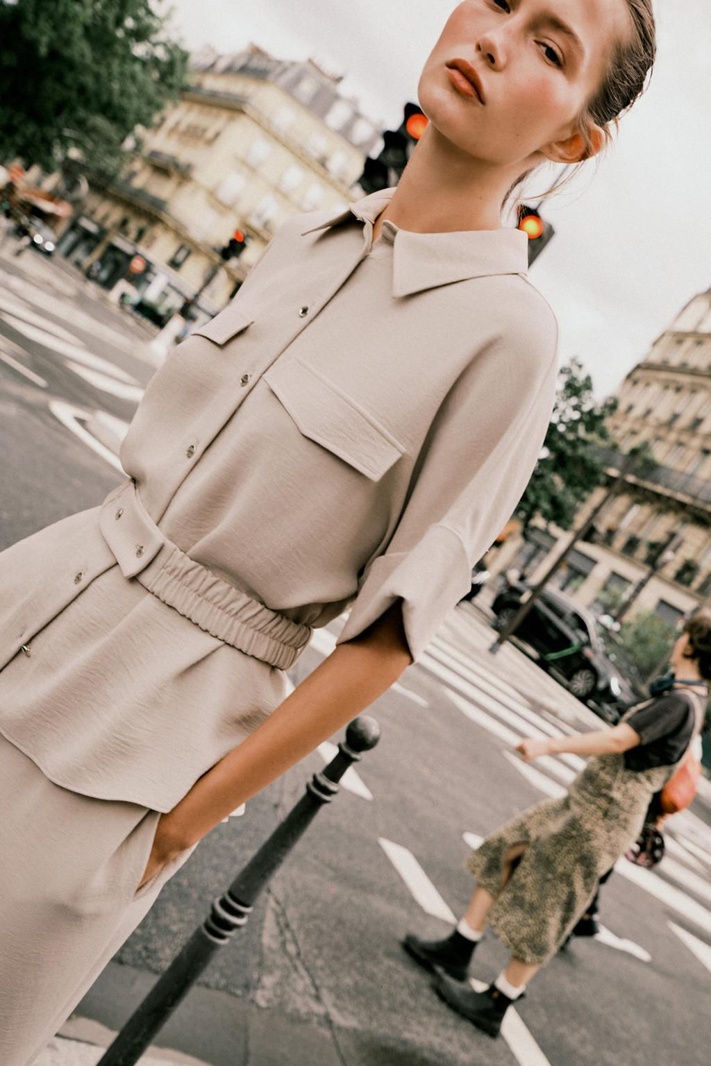 SAFARI SHIRT WITH BELT - Zara фото 5