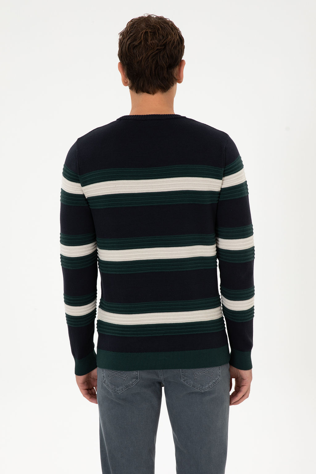Erkek Regular Fit Bisiklet Yaka Lacivert Kazak - U.s. polo assn фото 12