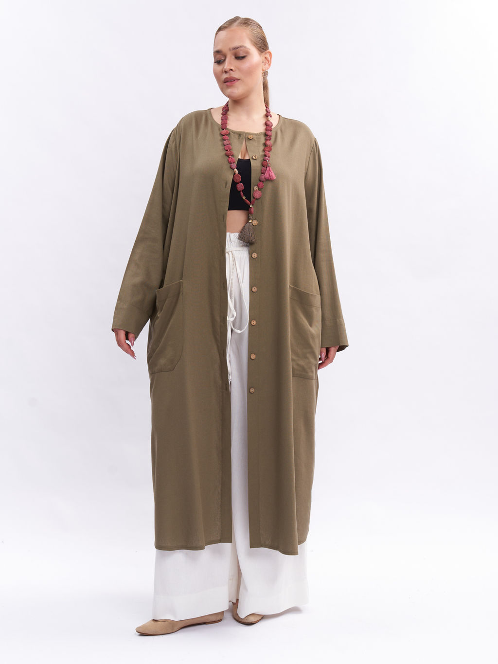 Бусы Сафари из лавы JBU001RED - Артесса фото 3