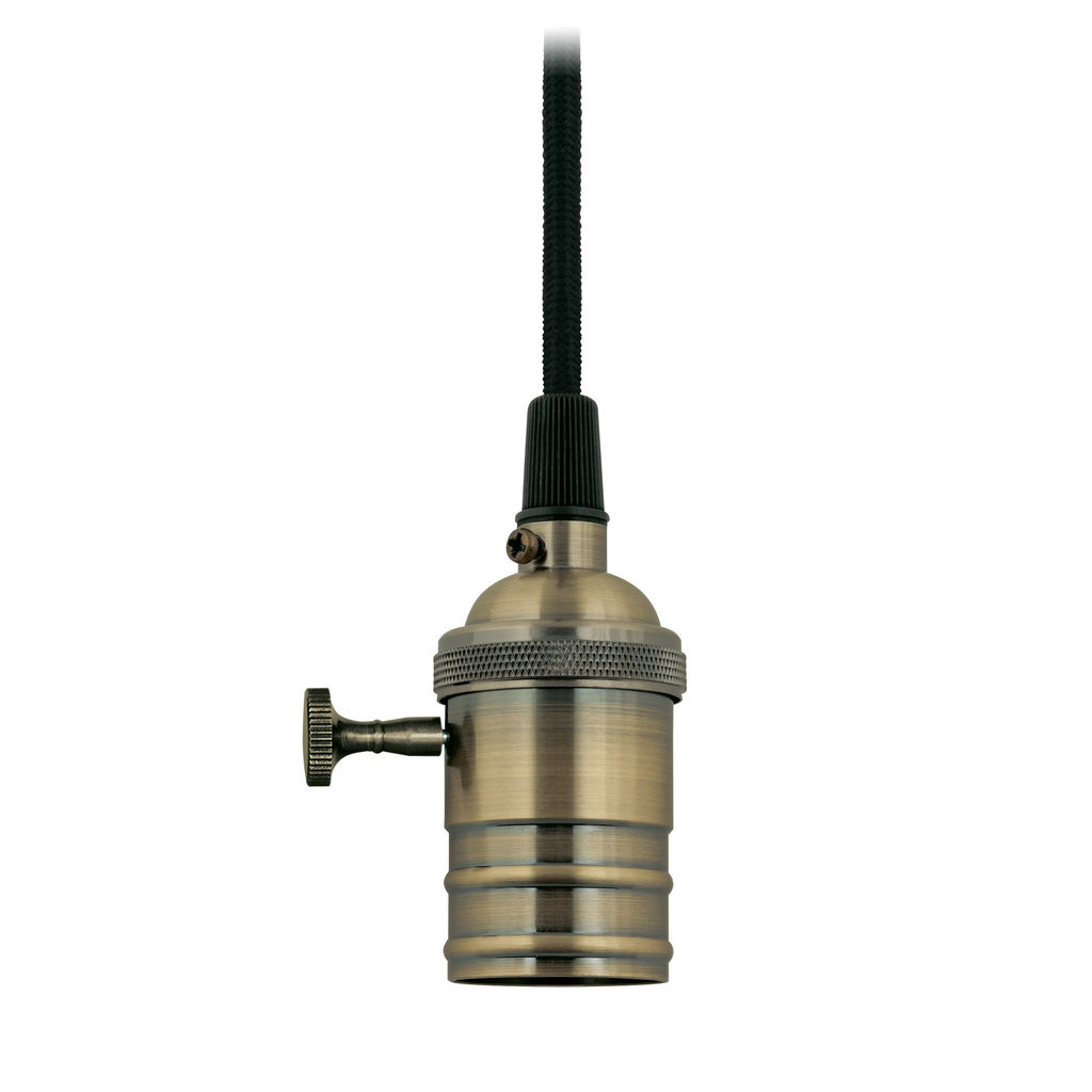 DLC-V-S24K/E27 TS/1M/BL BRONZE Патрон декоративный, серия Vintage, с проводом (1м) и креплением. Выключатель поворотный. Материал алюминий. Цвет бронза. ТМ Uniel. - Volpe фото 4