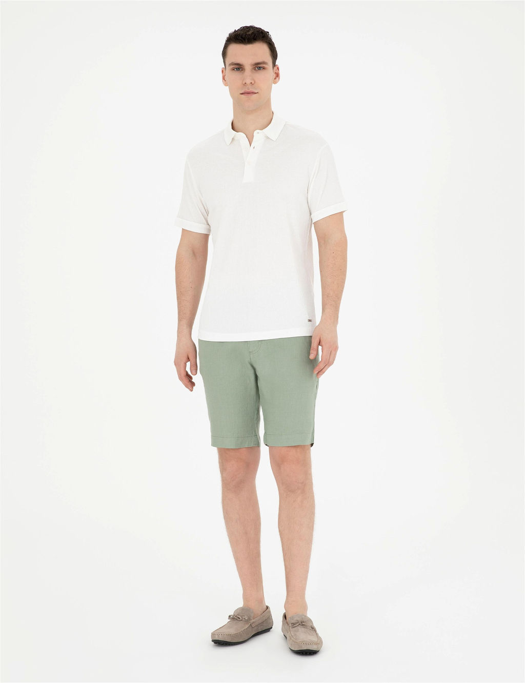 Ekru Slim Fit Ti__rt