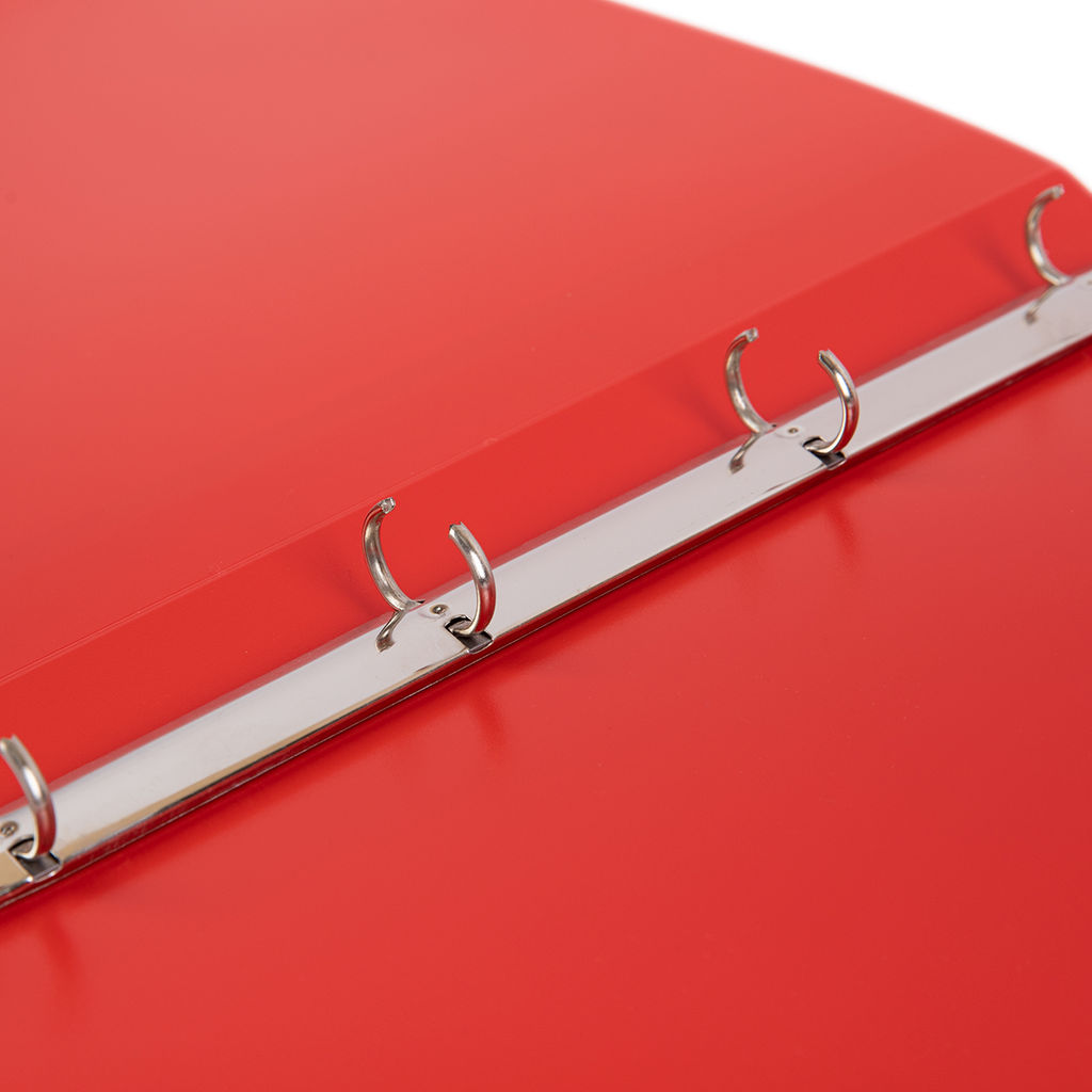 Лео Учись Папка-портфолио на 4 кольцах A4 700 мкм 25 мм песок 1 шт. красный LNKP-033