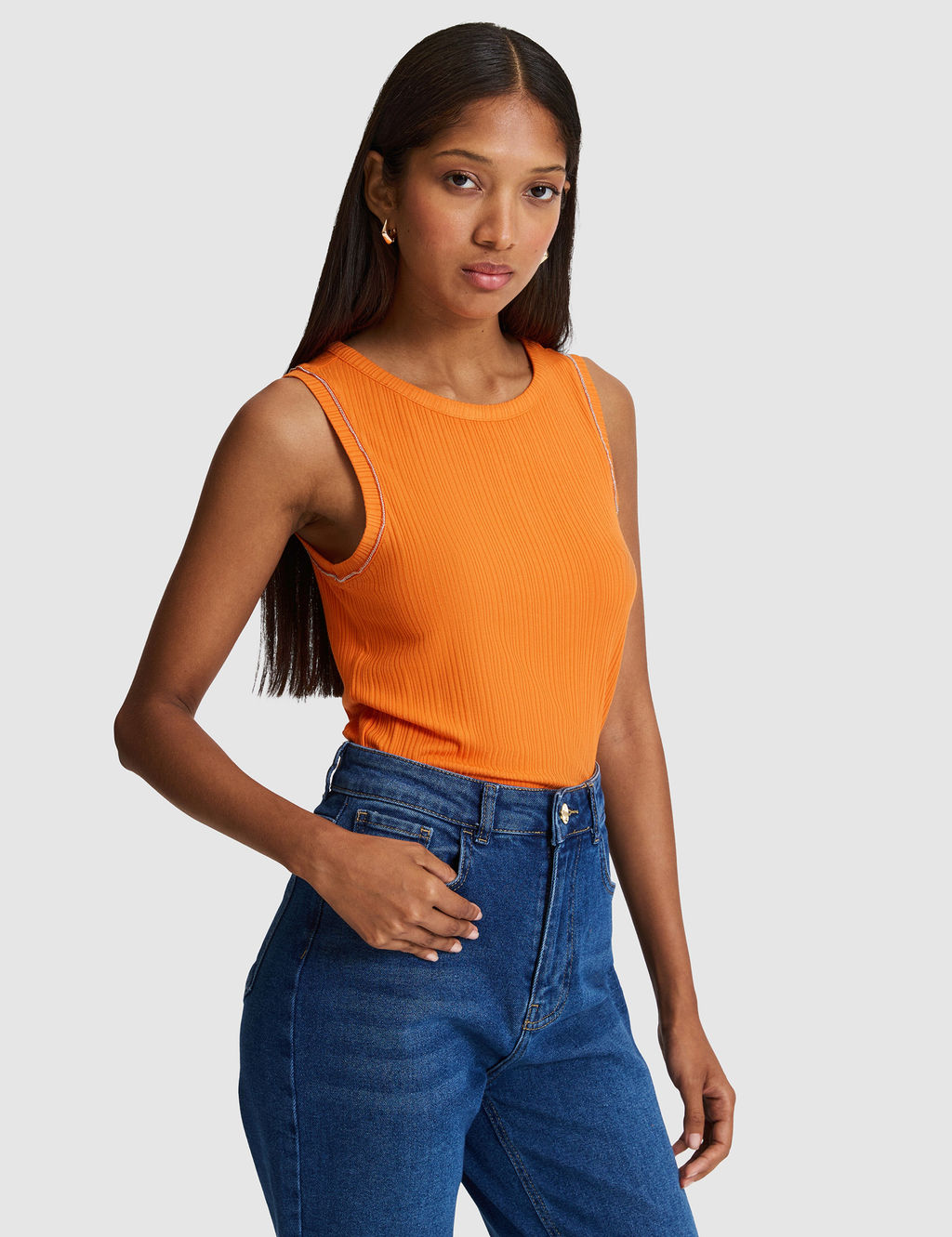 Turuncu Slim Fit _rme Bluz
