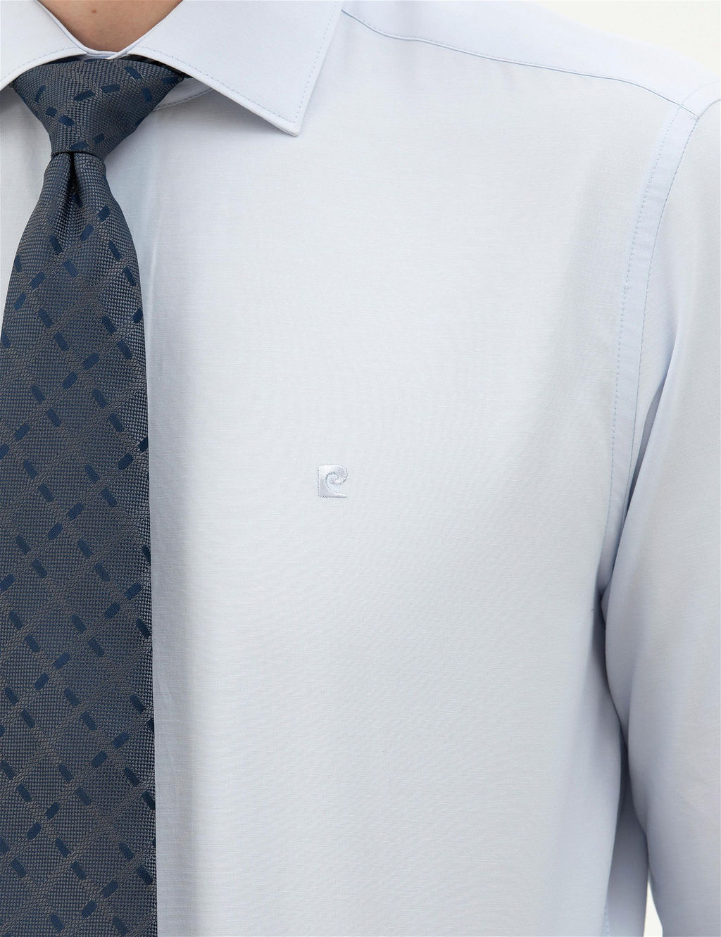 A__k Mavi Slim Fit Uzun Kollu Basic G_mlek