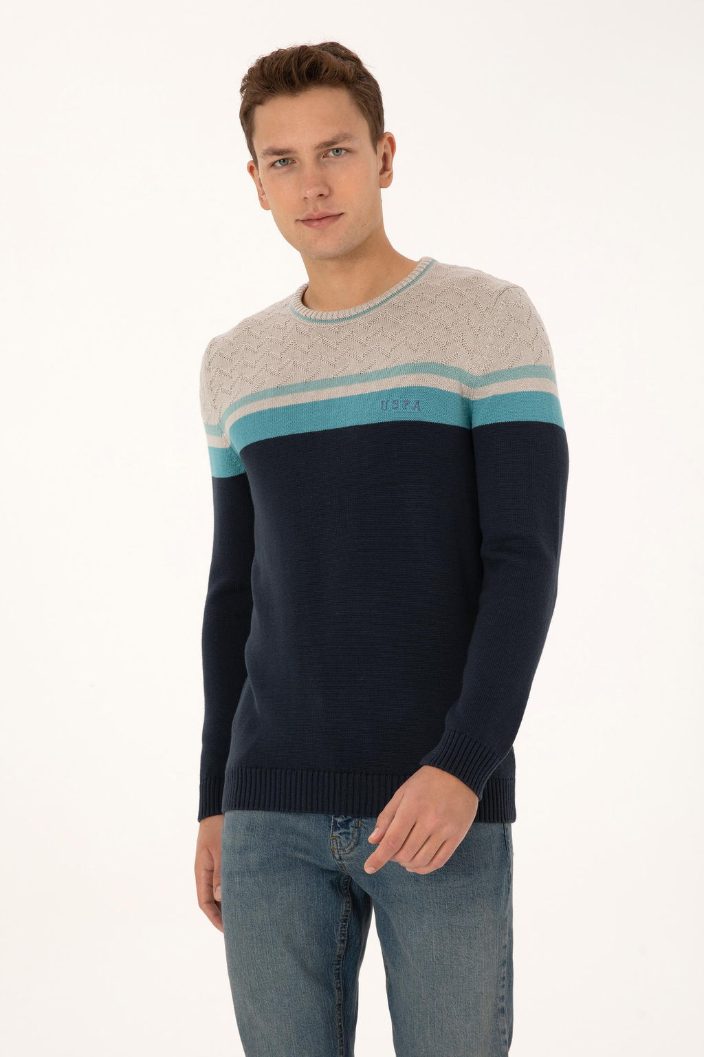 Erkek A__k Lacivert Kazak