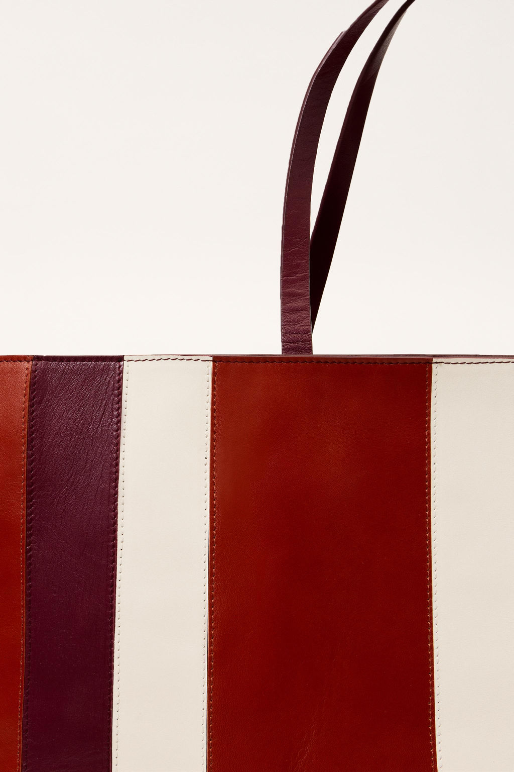 LEATHER STRIPE MAXI SHOPPER LIMITED EDITION - Zara фото 7