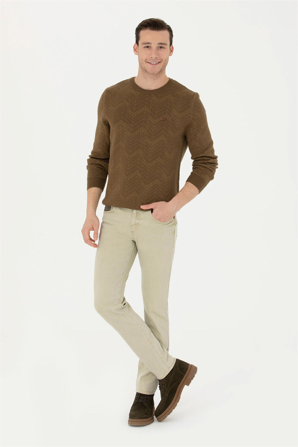 U. S. Polo Assn / Мужские джинсовые брюки светло-хаки - U.s. polo assn фото 10