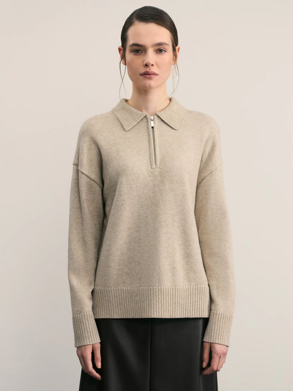 Джемпер поло с молнией / Zarina  фото 3