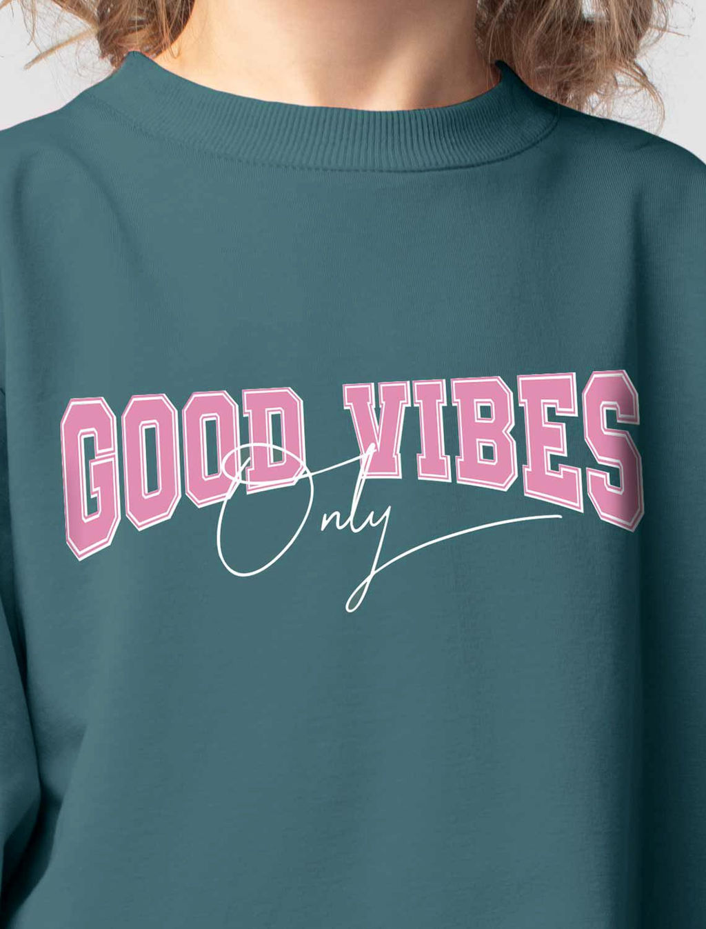 Свитшот из премиального футера с принтом