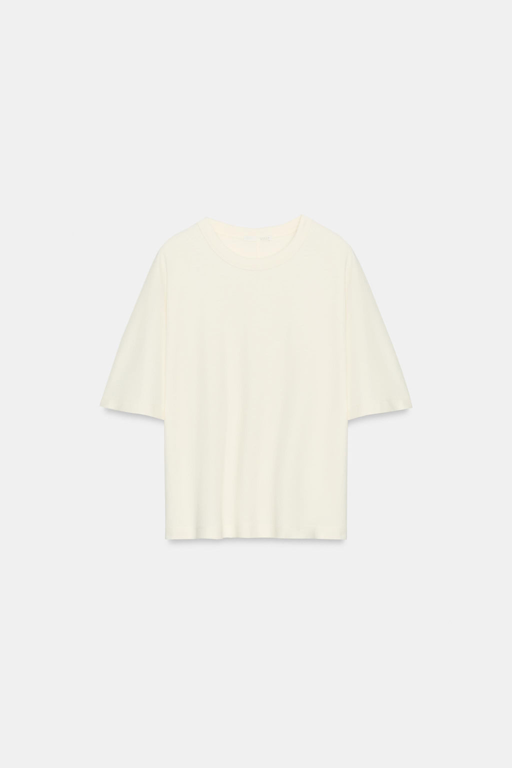 CAMISETA INTERLOCK MANGA CORTA / Blanco roto