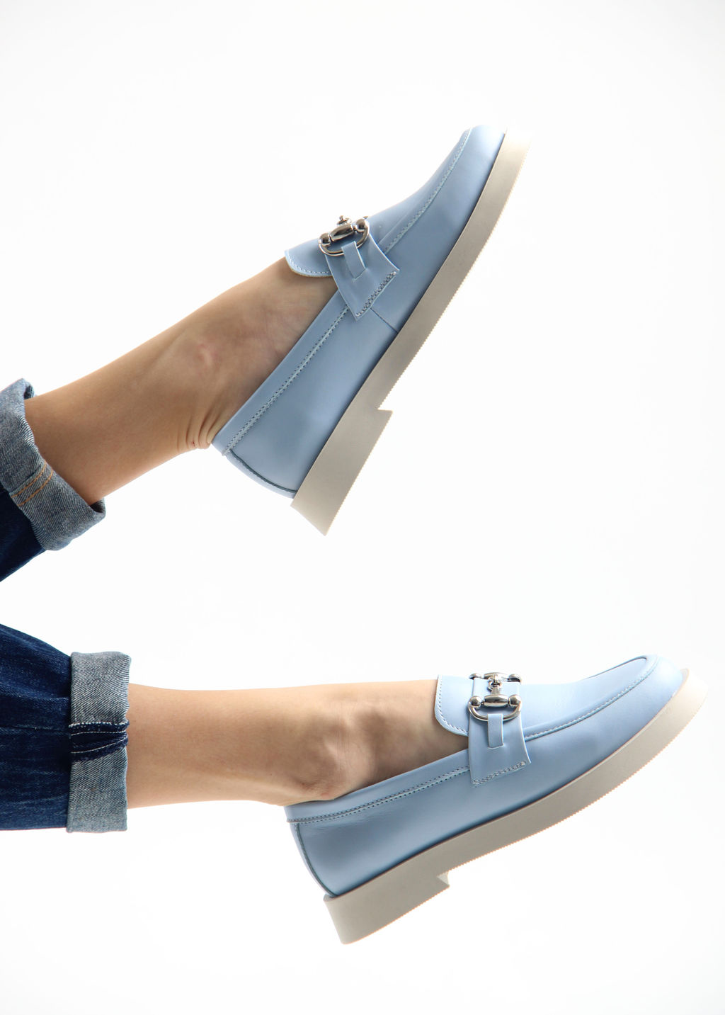 Лоферы туфли EDART 172.1841 be. голубой ангел кожа фото 10