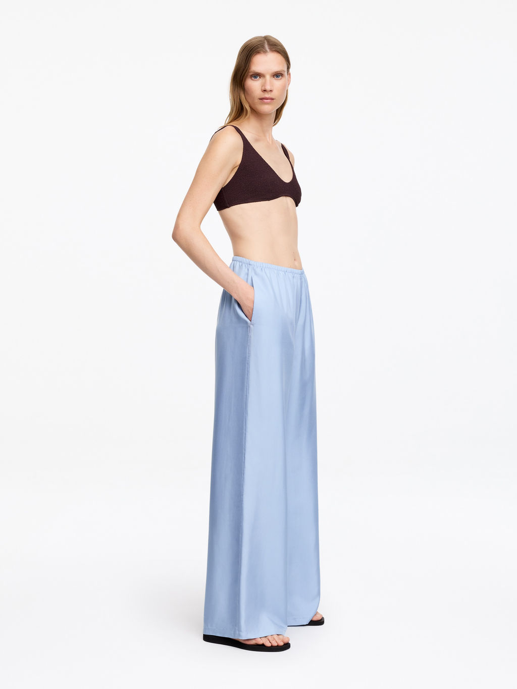 Pantalones de sarga de seda - H&m фото 4