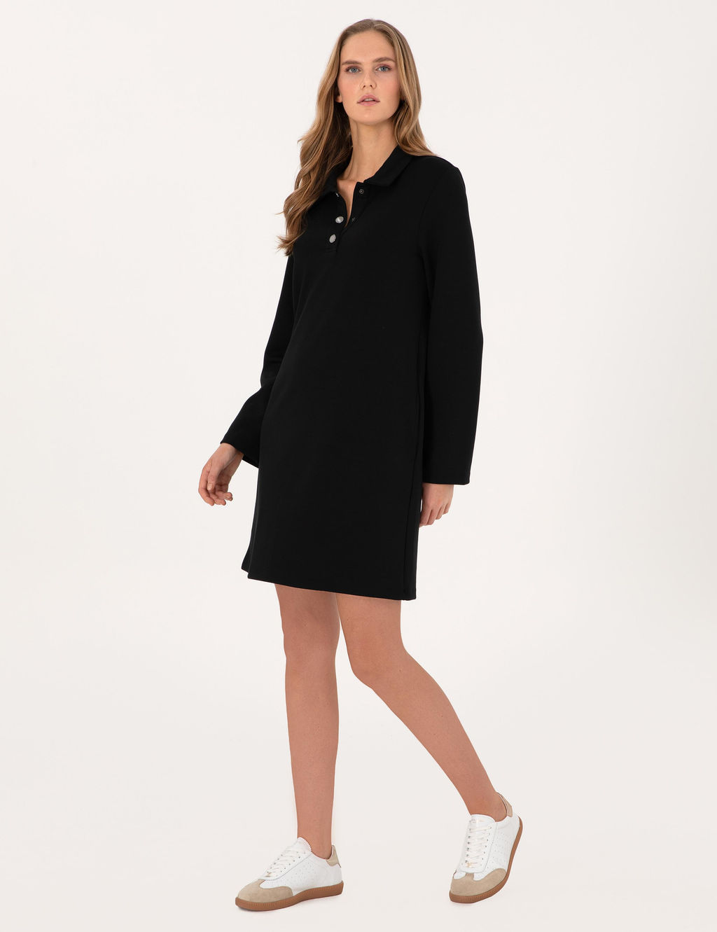 Siyah A Kesim Modal Kar___ml_ _rme Elbise - Pierre cardin фото 3