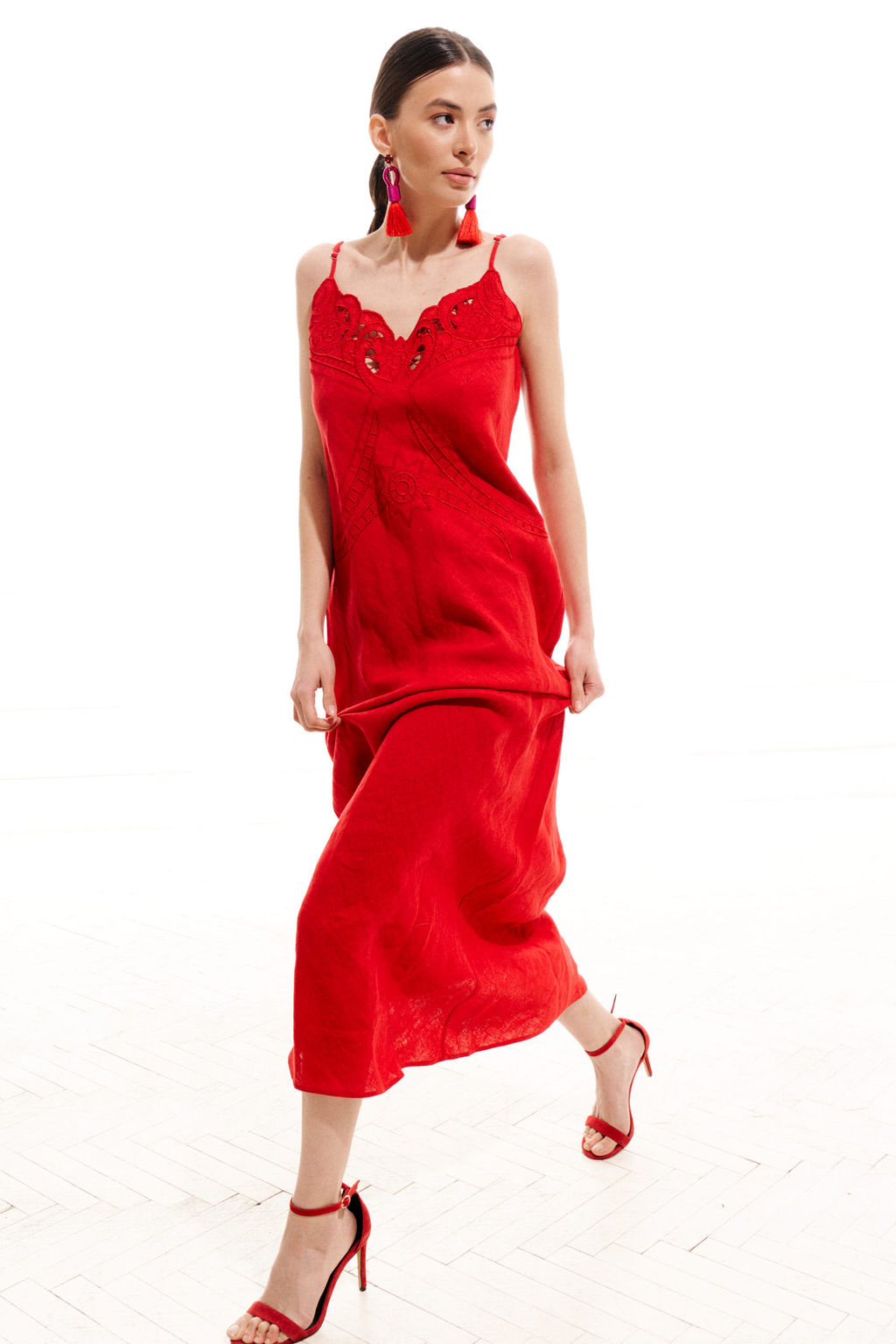 Платье - комбинация 1022 (Лен - 100%) - Elletto фото 42