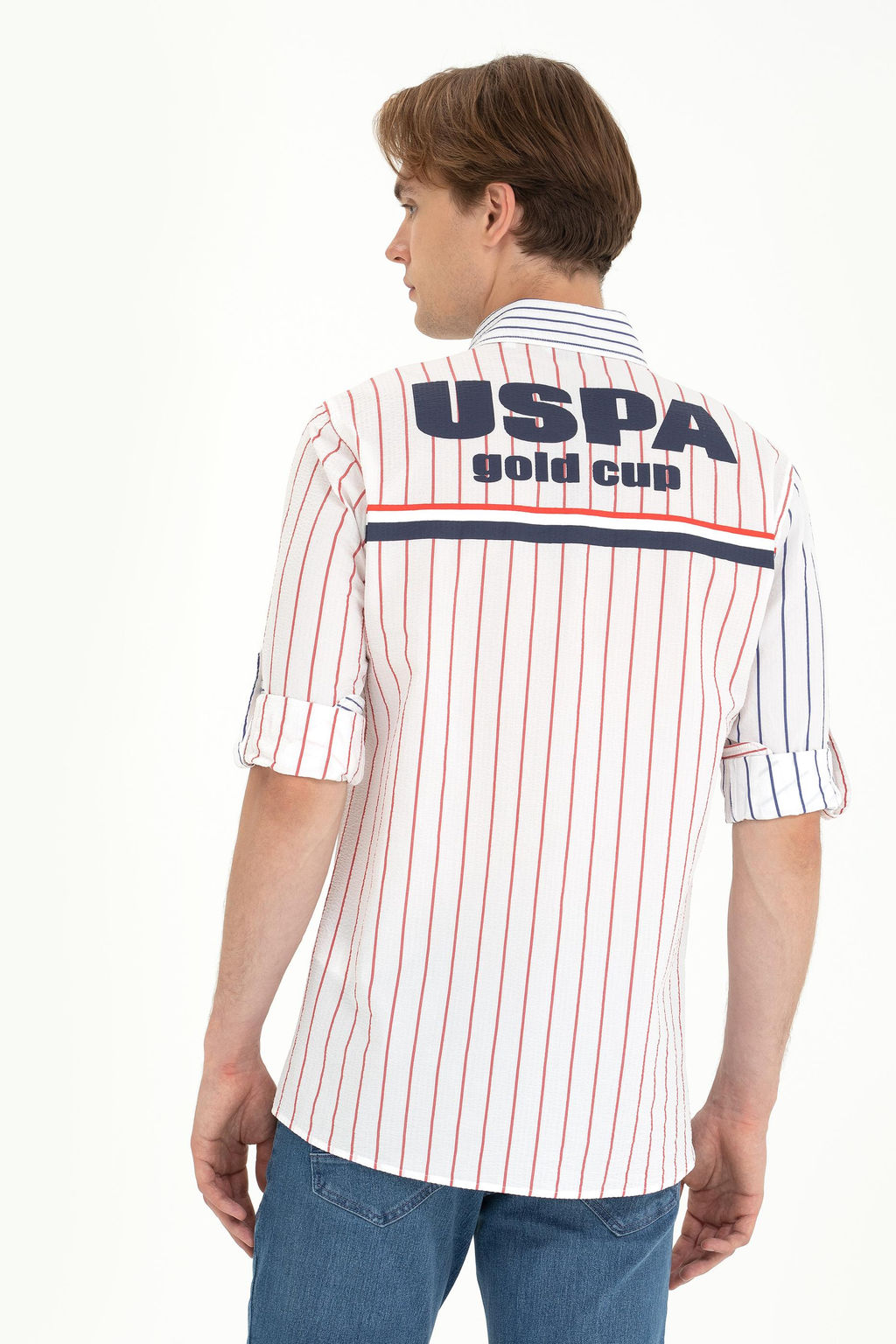 U. S. Polo Assn Мужская темно-синяя рубашка с длинным рукавом - U.s. polo assn фото 19