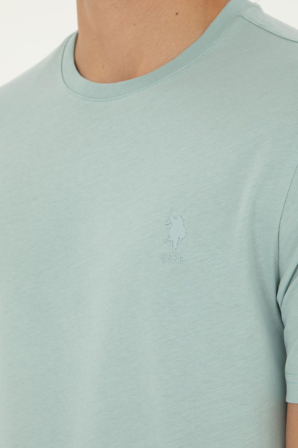 Мужская базовая футболка цвета водного зеленого цвета Неожиданная скидка в корзине - U.s. polo assn фото 7