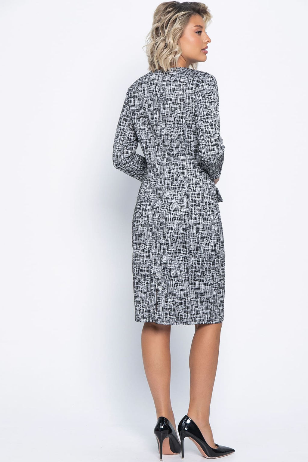 Платье Леди Мэри (черно-белое) П15047-19М