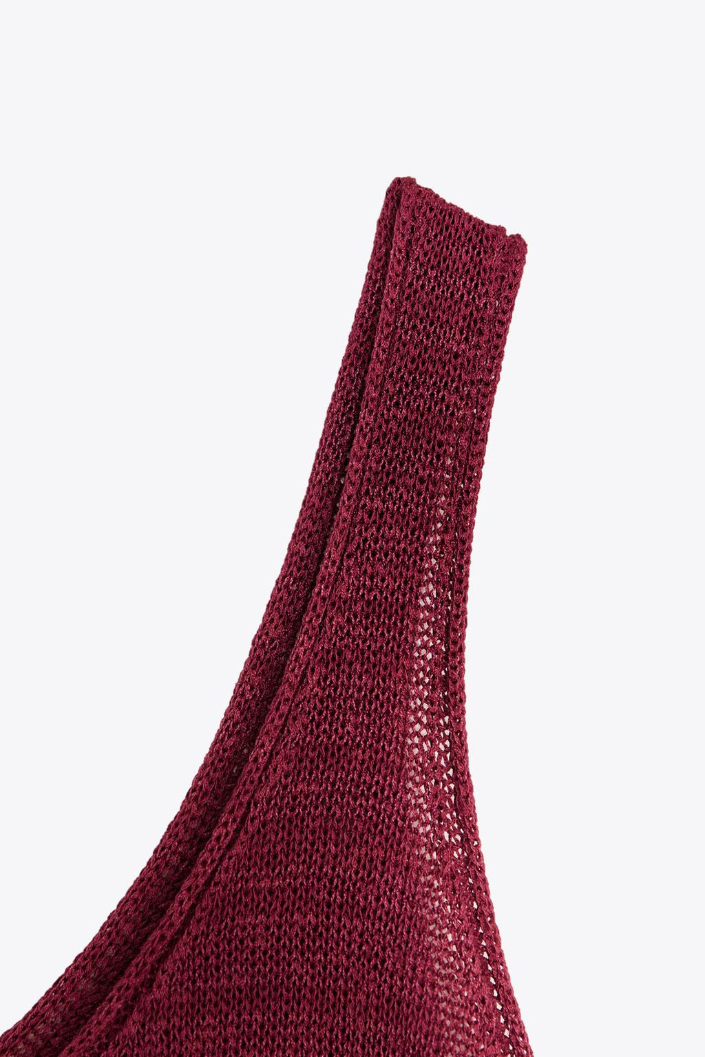 LINEN BLEND KNIT TOP - Zara фото 15