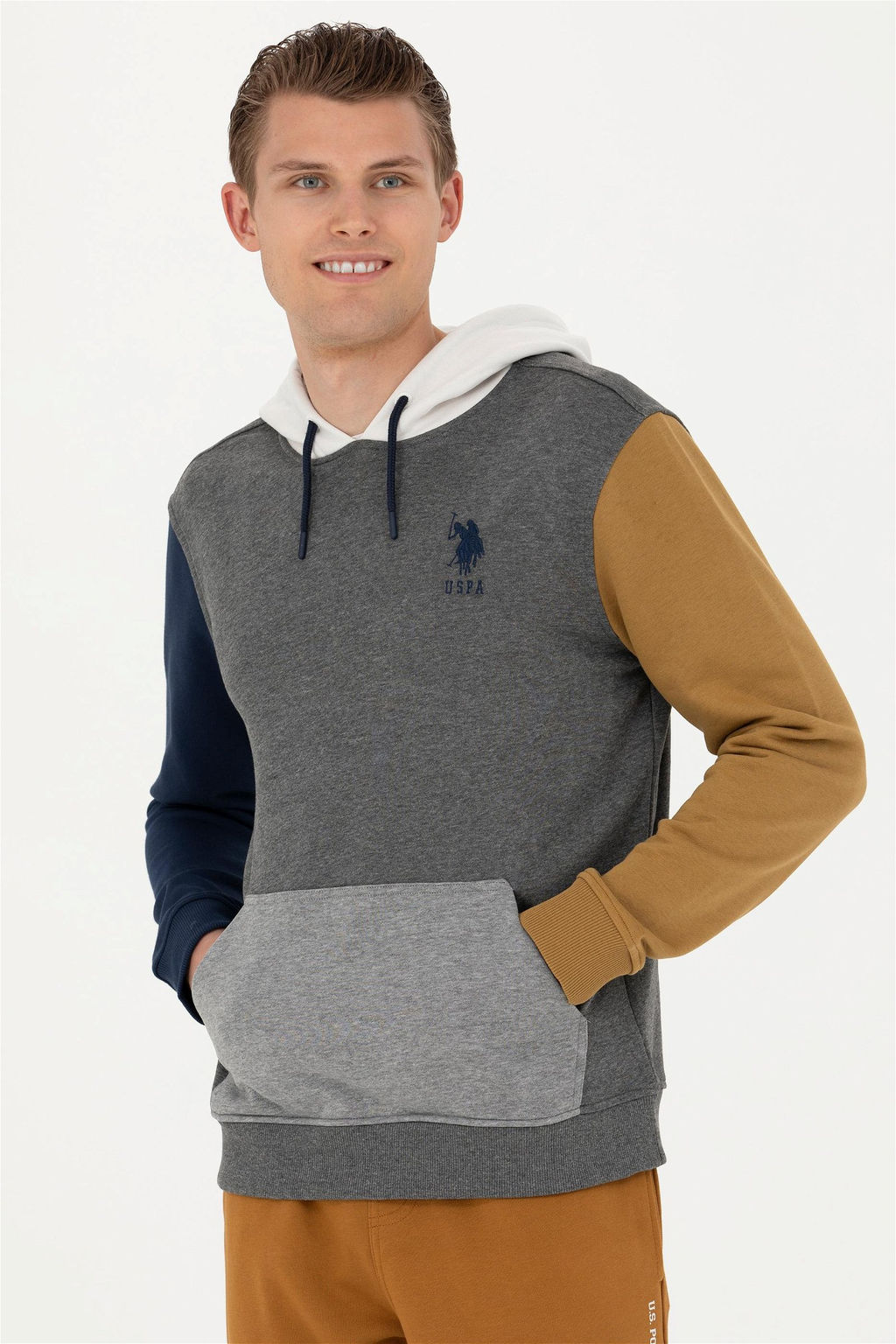 Мужской свитшот антрацитового меланжа - U.s. polo assn фото 3
