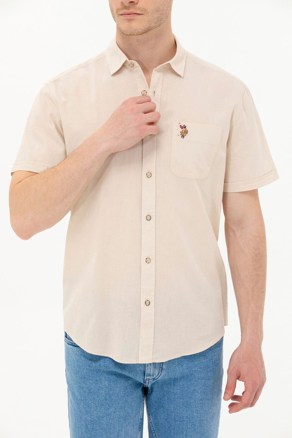 Мужская рубашка с коротким рукавом Stone Неожиданная скидка в корзине - U.s. polo assn фото 14