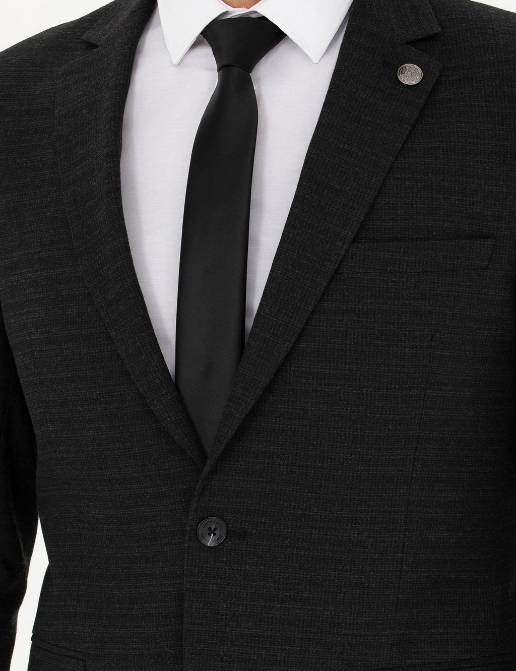 Antrasit Extra Slim Fit Tak_m Elbise