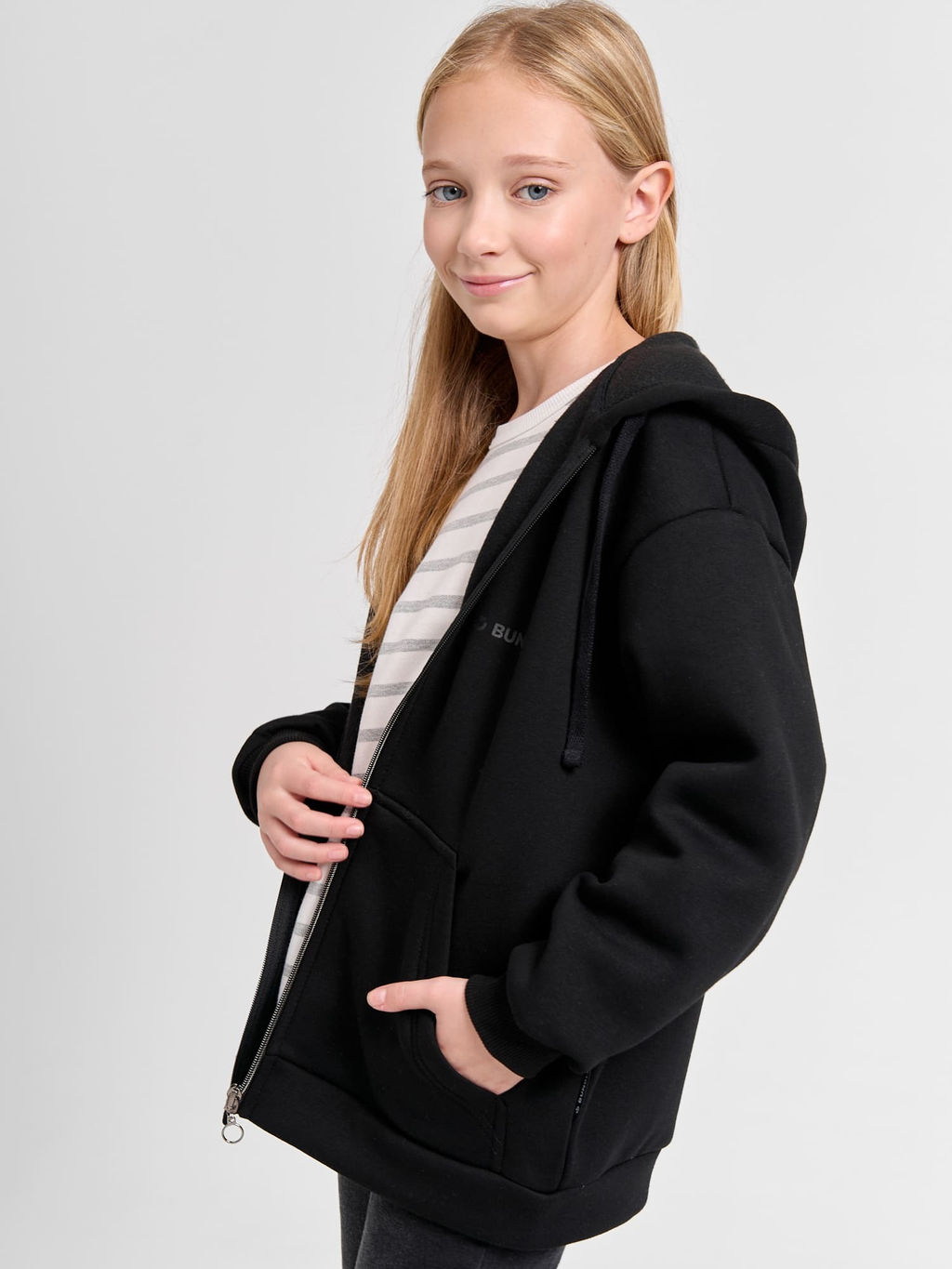 Толстовка Уголь утепленная 7+ - Bungly фото 6