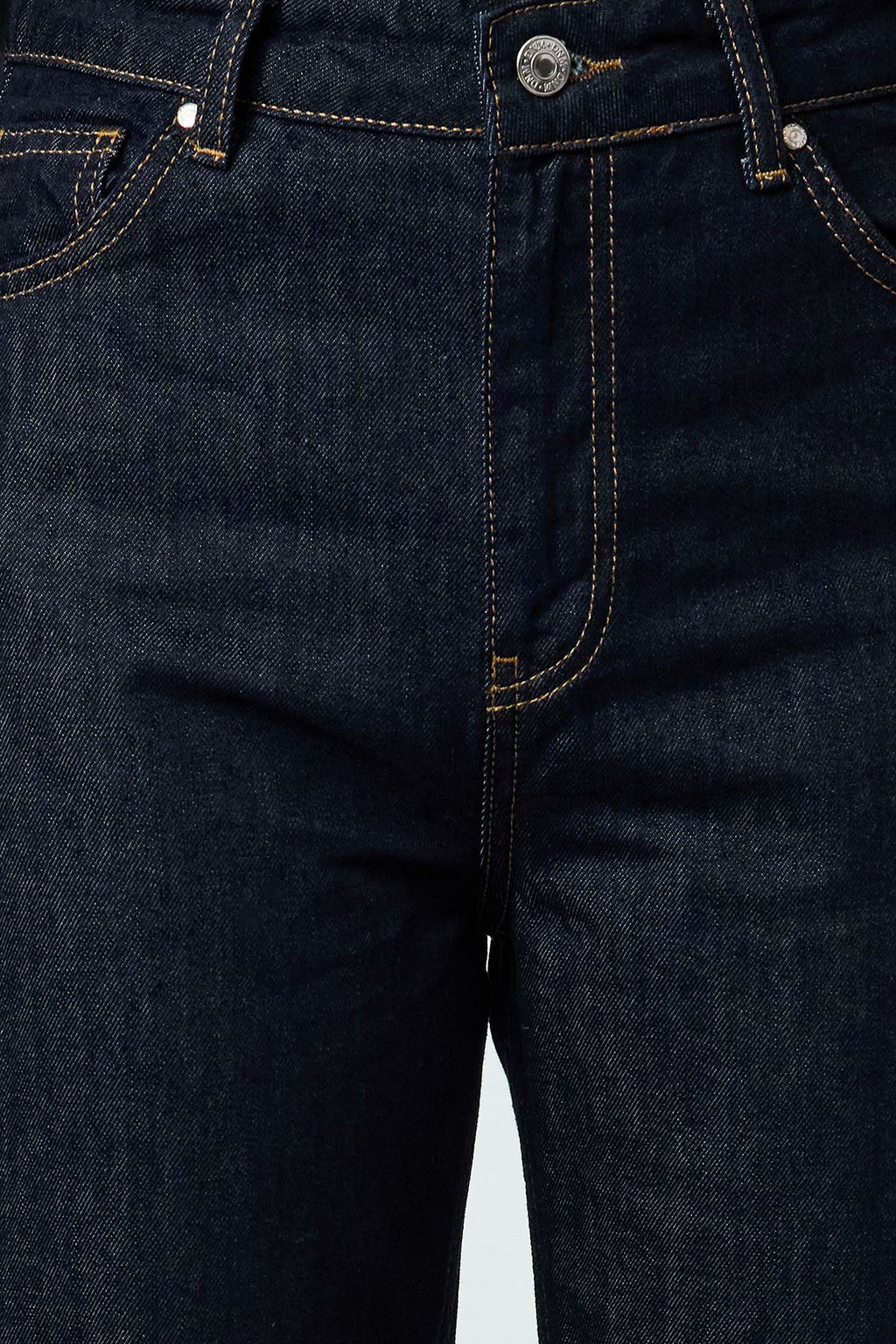 Koyu Mavi Yuksek Bel Mom Jeans TWOAW25JE00081 - Trendyolmilla фото 3