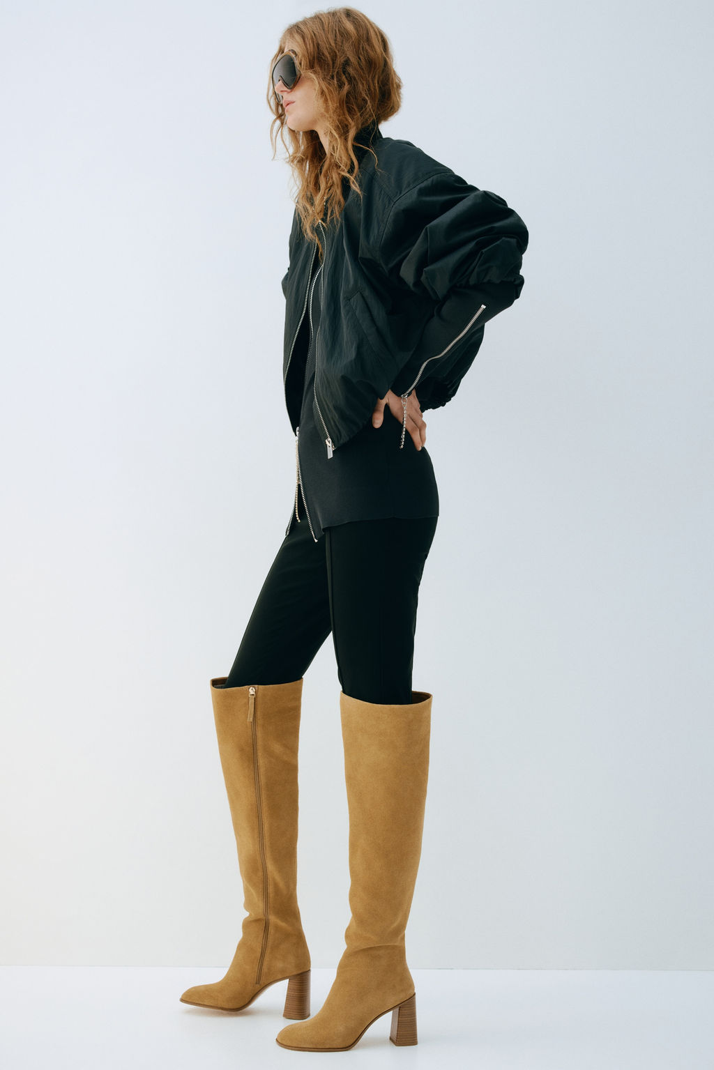 Botas calcet?n over-the-knee en serraje afelpado - H&m фото 4