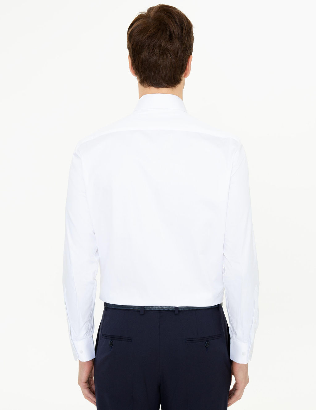 Белая базовая рубашка с длинным рукавом в современном стиле - Cacharel фото 3
