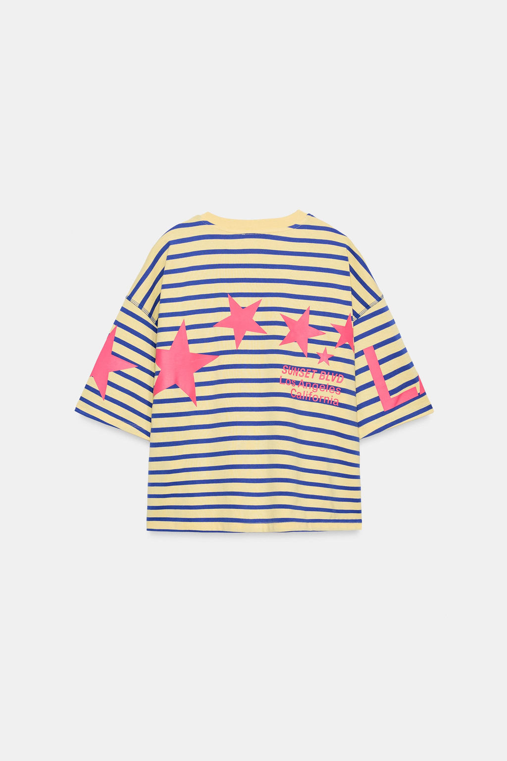 CAMISETA OVERSIZE RAYAS TEXTO / Amarillo - Zara фото 9