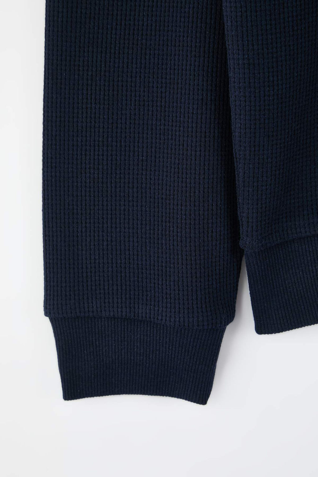 Siyah- Lacivert Yeni Oversize/Genis Kal?p 2li Paket Dokulu Waffle Sweatshirt TMNAW26SW00028