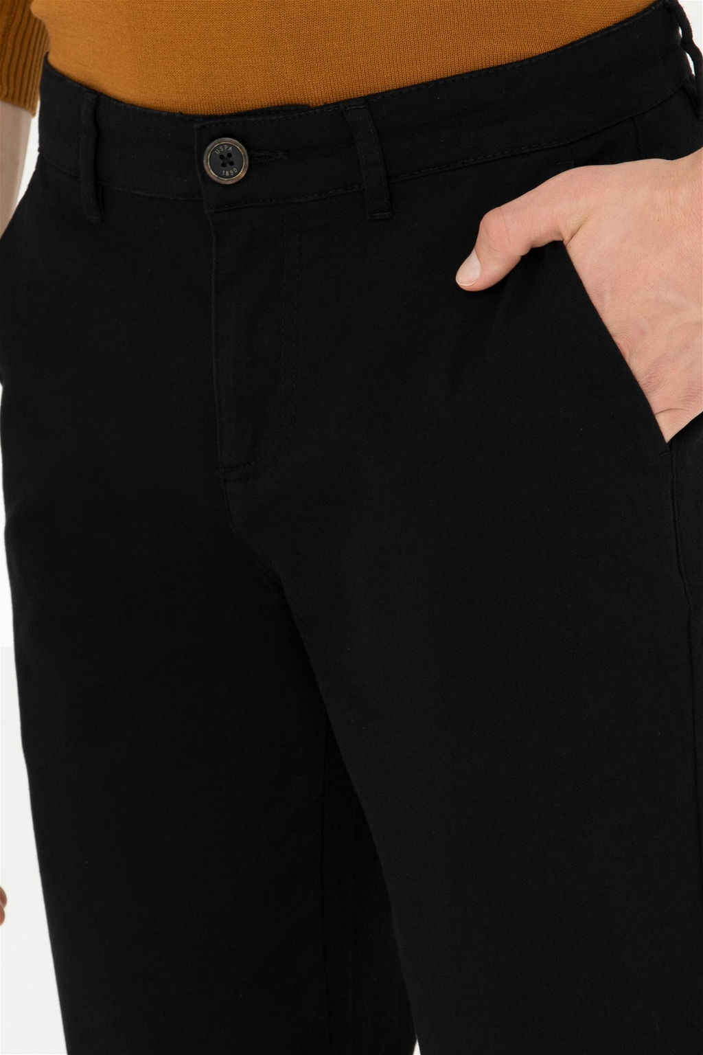 Мужские черные брюки из плотной ткани - U.s. polo assn фото 6