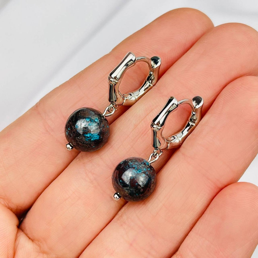 Серьги из Хризоколлы