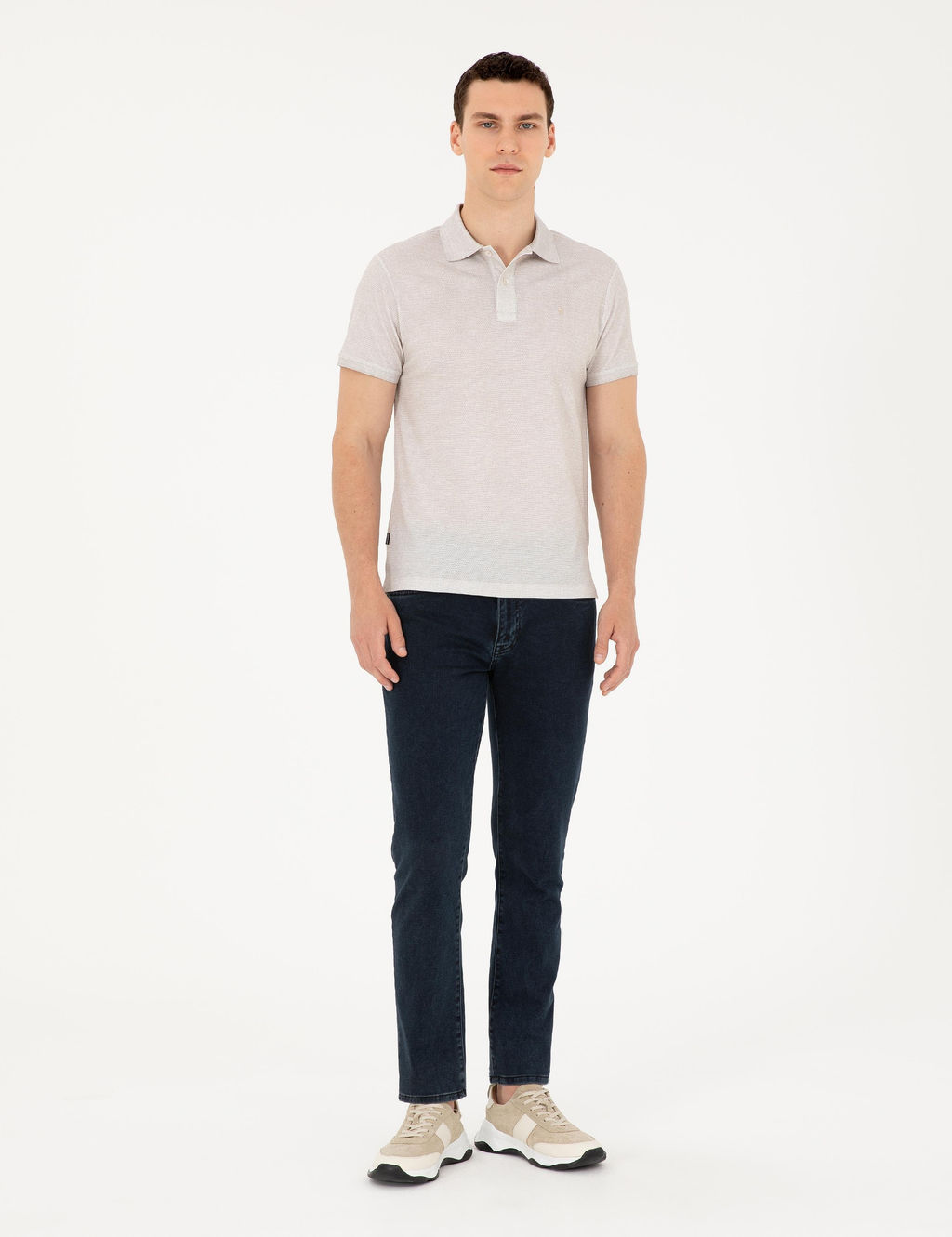 Bej Slim Fit Ti__rt - Pierre cardin фото 4