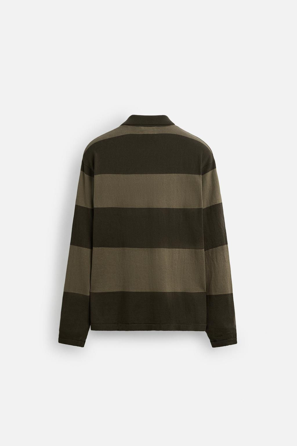 STRIPED KNIT POLO SHIRT - Zara фото 9