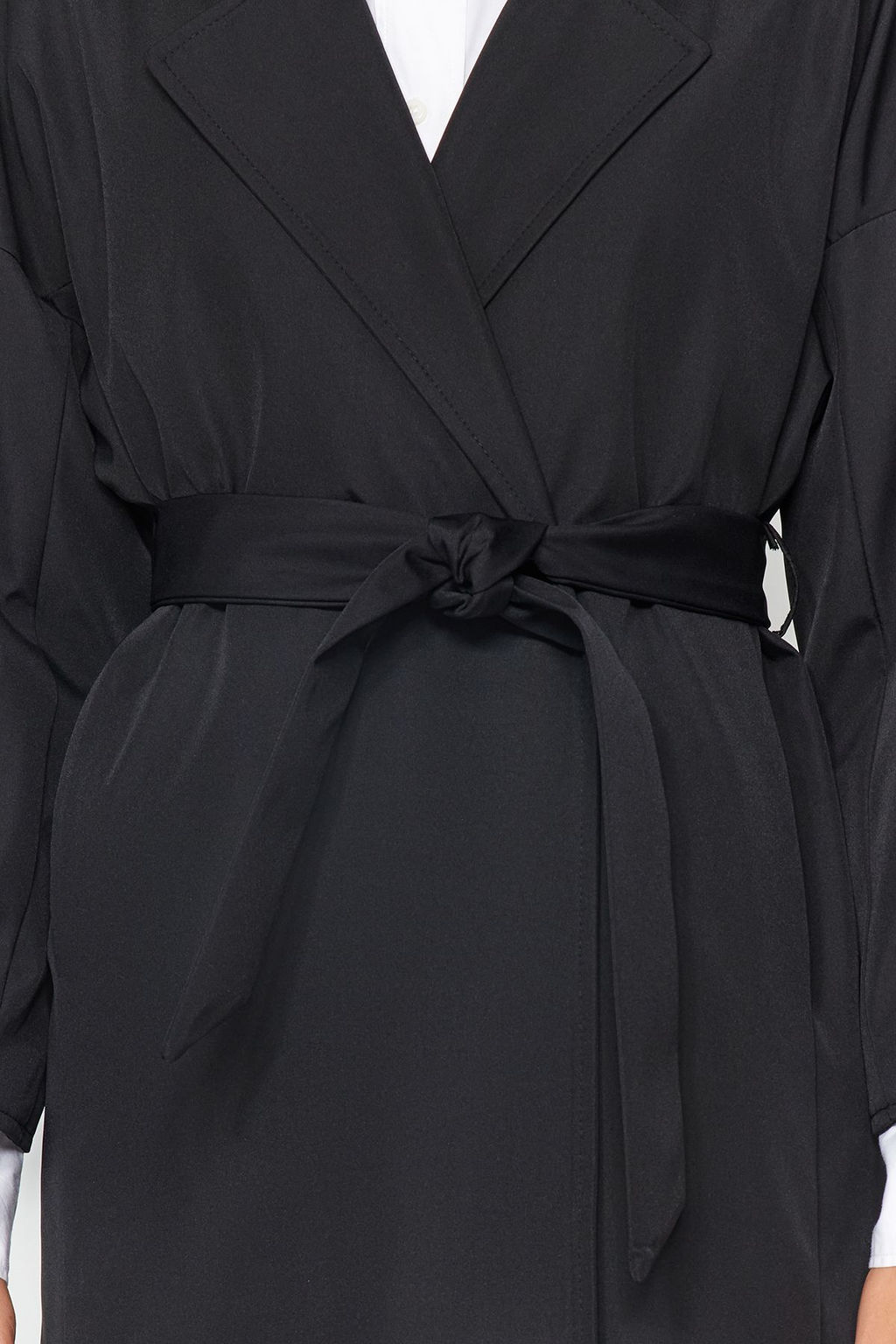 Trendyolmilla Bej Oversize Kusakl? Su Itici Uzun Trenckot TWOAW24TR00019  фото 17