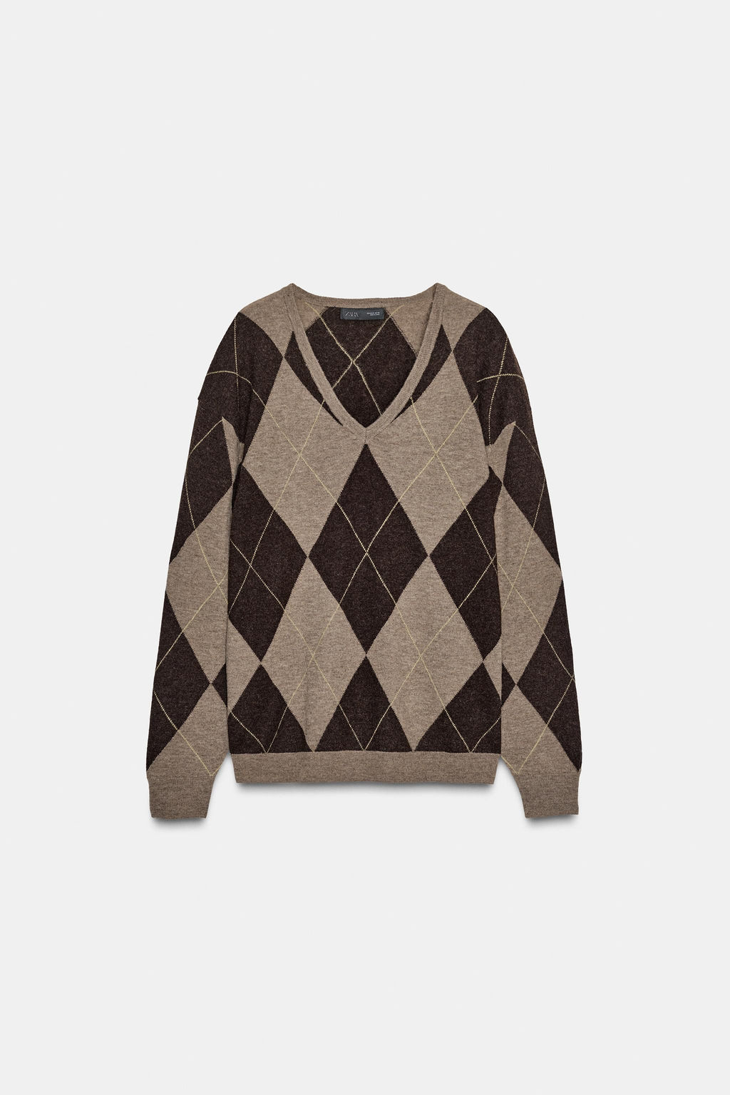 100% WOOL DIAMOND JUMPER - Zara фото 4