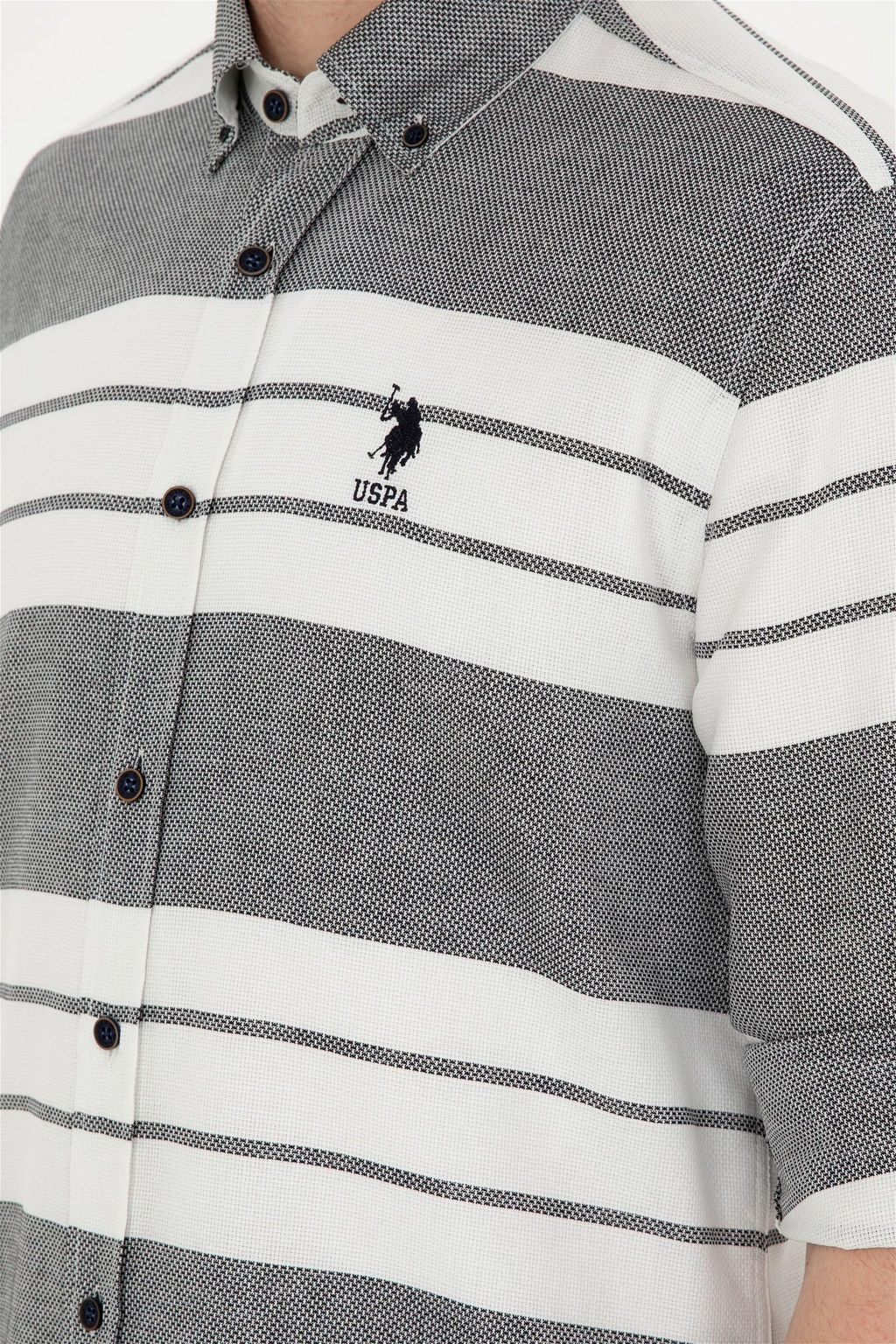 U. S. Polo Assn / Мужская темно-синяя рубашка с длинным рукавом - U.s. polo assn фото 7