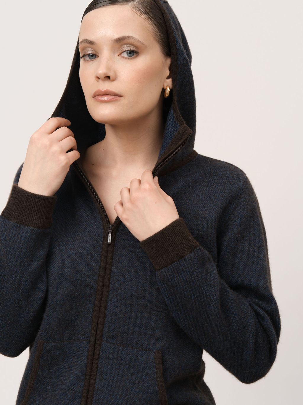 Джемпер из пуха яка и верблюда 4160 синий