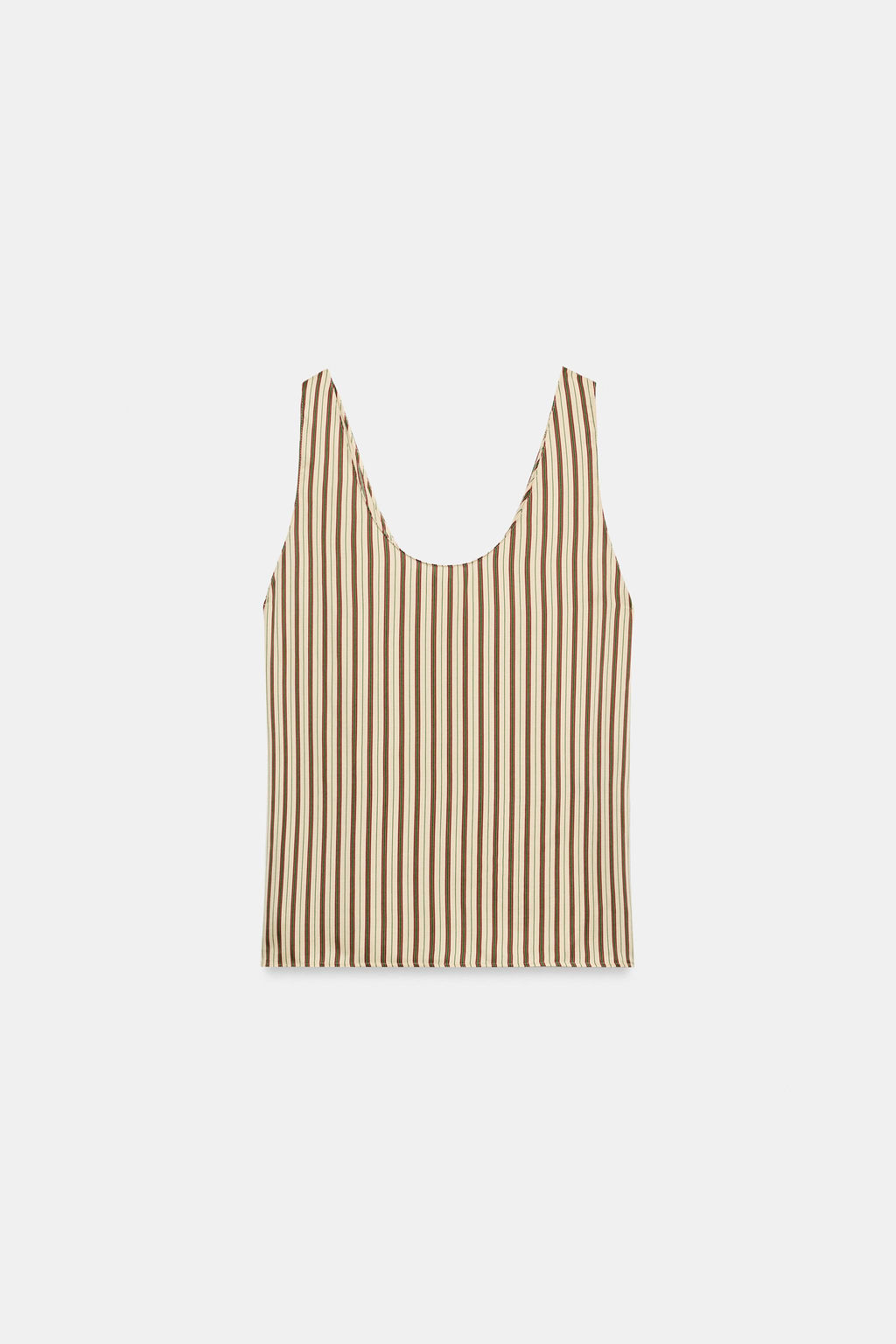 TOP TIRANTES RAYAS ZW COLLECTION / Crudo / Granate - Zara фото 9