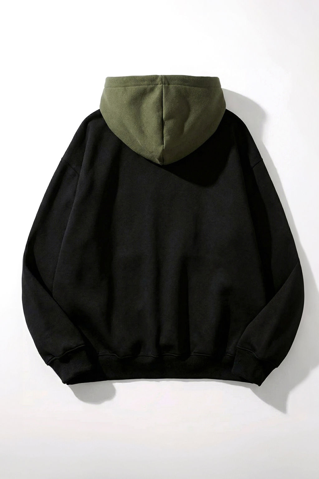 Siyah-Haki Oversize/Genis Kesim Kapusonlu Ici Sardonlu Sweatshirt TMNAW26SW00048 - Trendyolmilla фото 2