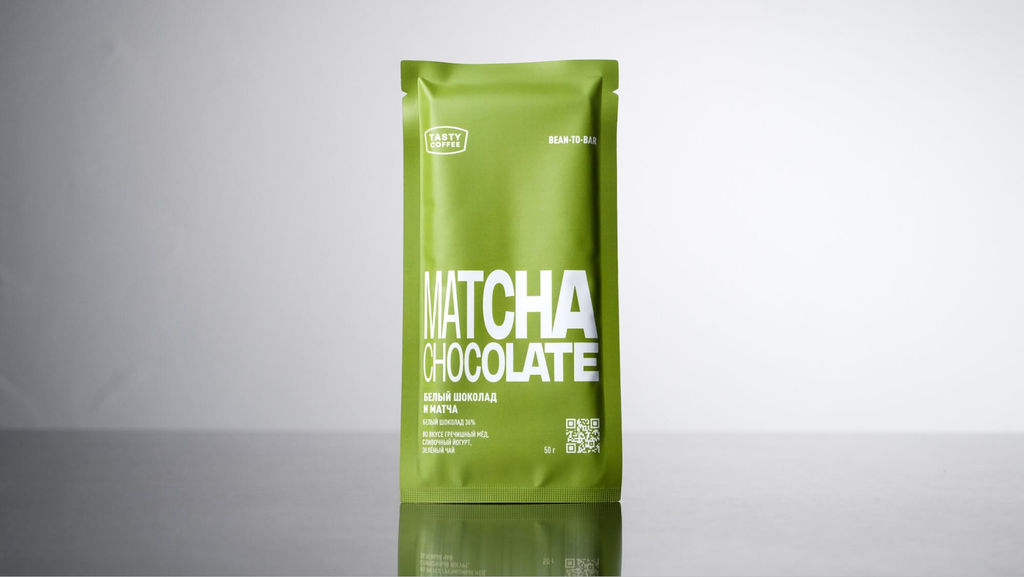 Шоколад белый с матчей, 50 г